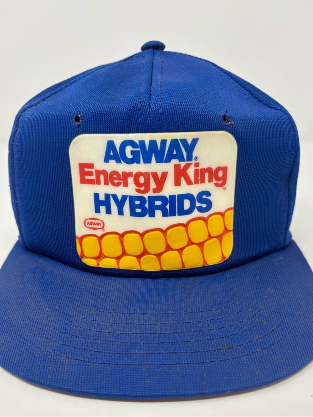 Vintage Agway Energy King Hybrids Snapback Hat Embossed Graphic 80s 90s